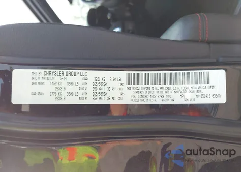 2014 Dodge Durango R/T from USA, damaged, VIN 1C4SDHCT4EC513789